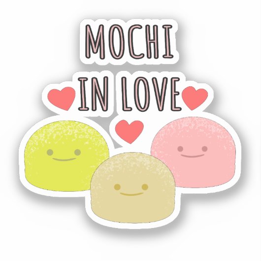 Sticker Dessins de dessin mignon Mochi (Recto)