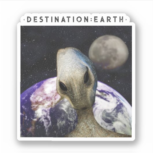 Sticker Destination Alien : Terre (Devant)