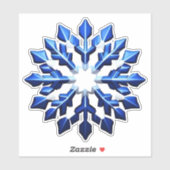 Sticker Detailed Blue Snowflake (Feuille)