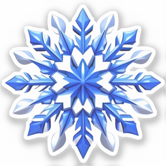 Sticker Detailed Snowflake Design (Recto)