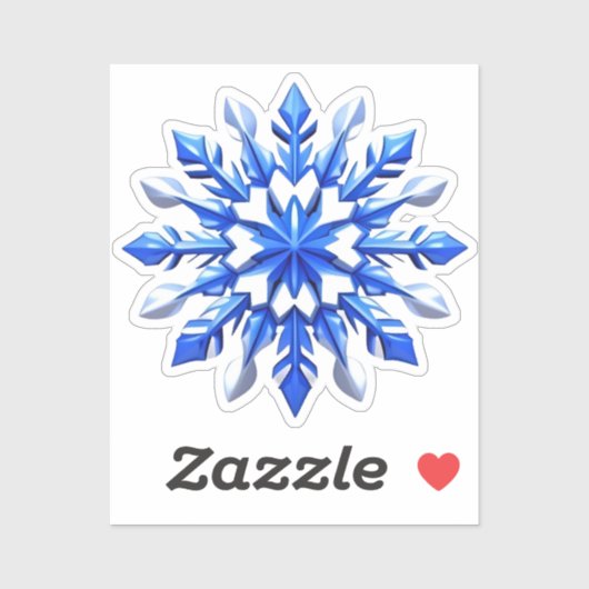 Sticker Detailed Snowflake Design (Feuille)