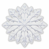 Sticker Detailed White Snowflake Design (Devant)