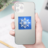 Sticker Detailed White Snowflake Design (Téléphone)