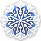 Sticker Detailed White Snowflake Design (Recto)