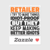 Sticker Détaillant J'Essaie De Rendre Les Choses Drôle Dev (Feuille)