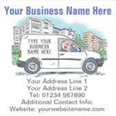 Sticker Détails de votre entreprise sur un (Devant)