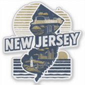 Sticker d'état du New Jersey (Devant)
