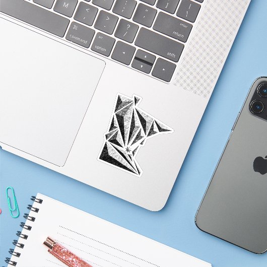 Sticker d'état MN (Ordinateur portable avec iPhone)