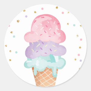 Sticker d'été à l'enveloppe de crème glacée Annive