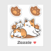 Sticker Détendez-vous Art Chat - 'Laze Furr Days' pour les (Feuille)