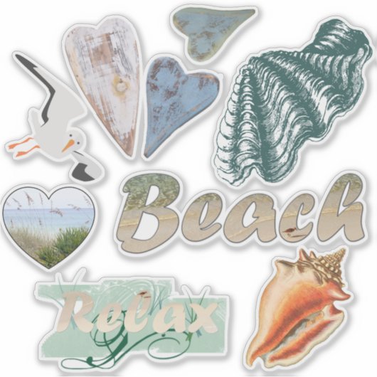 Sticker Détendez-Vous Au Beach Collection (Devant)