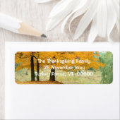 Sticker d'étiquettes de retour de photo pittoresqu (En situation)