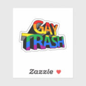 Sticker Détritus gay (Feuille)