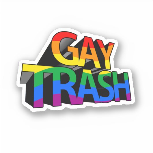 Sticker Détritus gay (Devant)