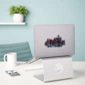 Sticker Detroit, Michigan en graffiti (Ordinateur portable sur le bureau)