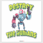 Sticker Détruire Les Humains (Feuille)