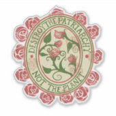 Sticker Détruisez le patriarcat et non la planète (Devant)