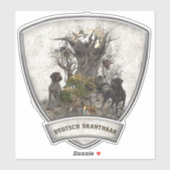 Sticker Deutsch Drahthaar (Feuille)