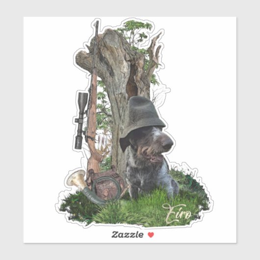 Sticker Deutsch Drahthaar (Feuille)