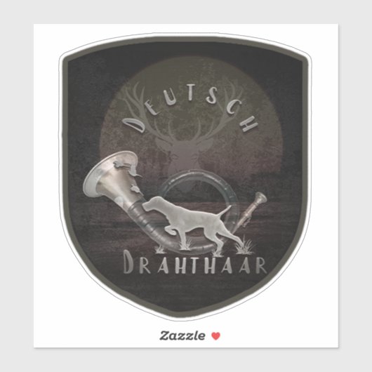 Sticker Deutsch Drahthaar (Feuille)