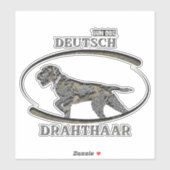 Sticker Deutsch Drahthaar, Meilleur chien d'arme (Feuille)