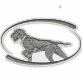 Sticker Deutsch Drahthaar, Meilleur chien d'arme (Devant)