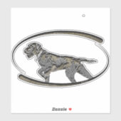 Sticker Deutsch Drahthaar, Meilleur chien d'arme (Feuille)