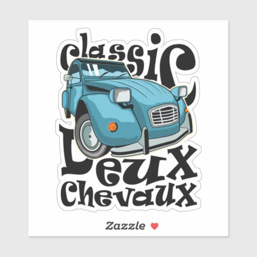 Sticker Deux Chevaux (Feuille)
