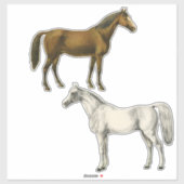 Sticker Deux chevaux Vintages (Feuille)