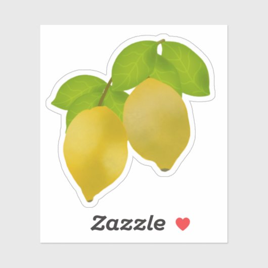 Sticker Deux citron (Feuille)