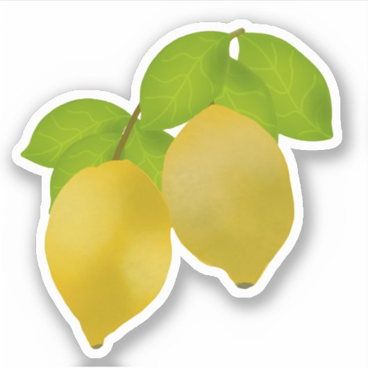 Sticker Deux citron (Devant)