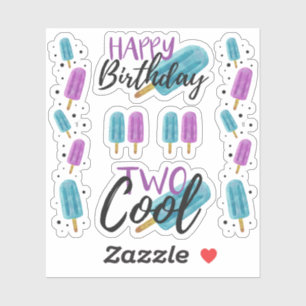 Sticker DEUX ENFANTS COOL 2e page d'album scrapbooking de 