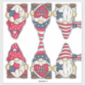 Sticker Deux ensembles de drapeaux américains patriotiques (Feuille)