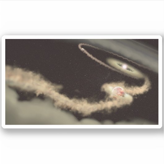Sticker Deux Exoplanètes Géantes De Gaz Orbitant Une Jeune (Devant)