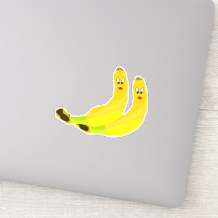 Sticker Deux mignons personnages de banane