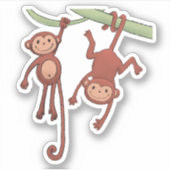 Sticker Deux petits singes (Devant)
