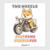 Sticker Deux Roues Quatre Pans Sans Fin Amusement Extérieu (Feuille)