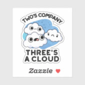 Sticker Deux Sociétés Trois Un Cloud Météo Drôle (Feuille)