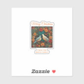 Sticker Deux tourterelles (Feuille)