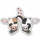 Sticker Deux vaches Moo (Devant)