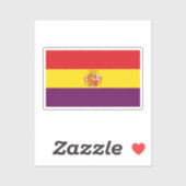 Sticker Deuxième drapeau de la République espagnole (Feuille)