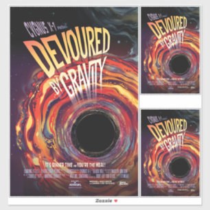 Sticker Dévasté Par Gravité Halloween Trou Horreur Noir