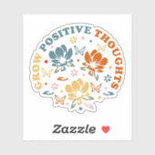 Sticker Développer des pensées positives | cadeau d'appréc (Feuille)