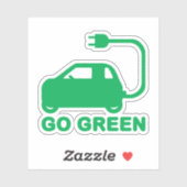 Sticker Devenez écolo ~ Conduite de voitures électriques (Feuille)
