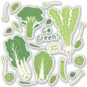 Sticker DEVENEZ ÉCOLO ! Légumes du jardin Légume vert feui (Devant)