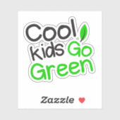Sticker devenez écolo pour enfants cool (Feuille)
