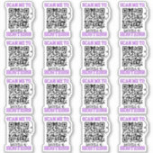 Sticker Devenez une hôtesse Purple QR Code Petite entrepri (Devant)