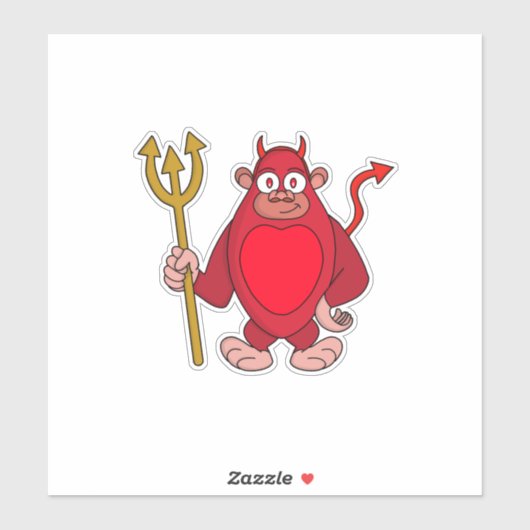 Sticker Devil Gorilla (Feuille)