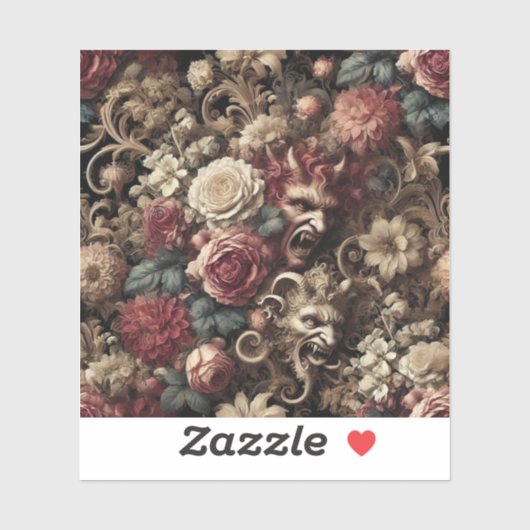 Sticker Dévilerie décadente - gothique baroque (Feuille)