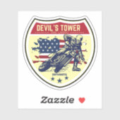 Sticker Devil's Tower Road - le lasso Motorcycle road tri (Feuille)